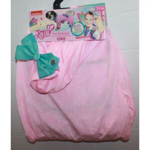 Nickelodeon Jojo Siwa Pet Dog Costume Size XL Hooded Jumpsuit Pink With Bow